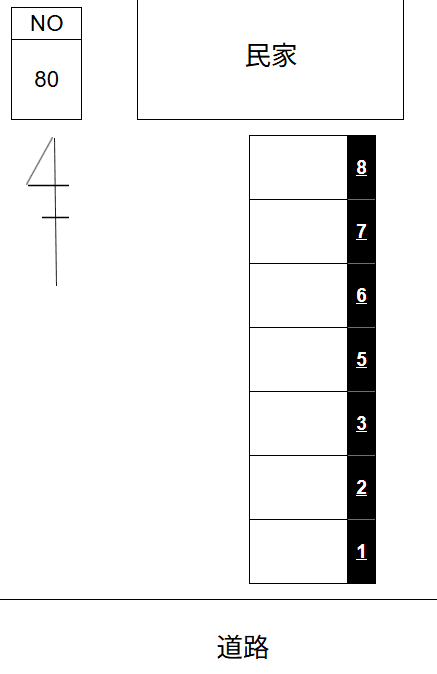 NO.80の駐車配置図