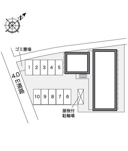 サン　グリーン(25864)の駐車配置図