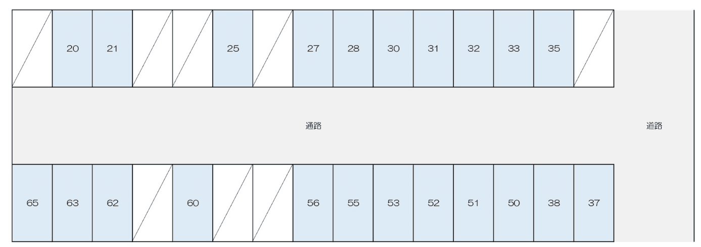 大和田駐車場の駐車配置図
