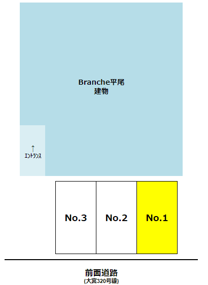 Branche平尾の駐車配置図