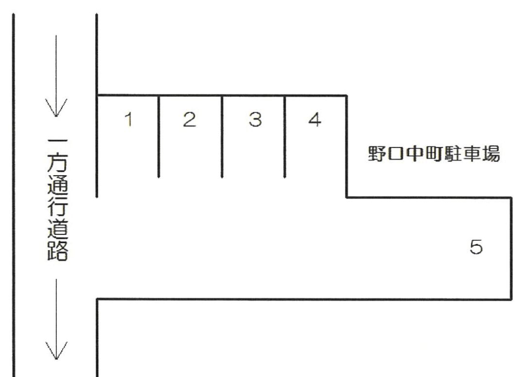 野口中町駐車場の駐車配置図