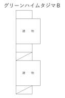 グリーンハイムタジマＢの駐車場