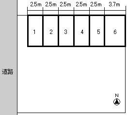 松波五鈴木パーキングの駐車配置図