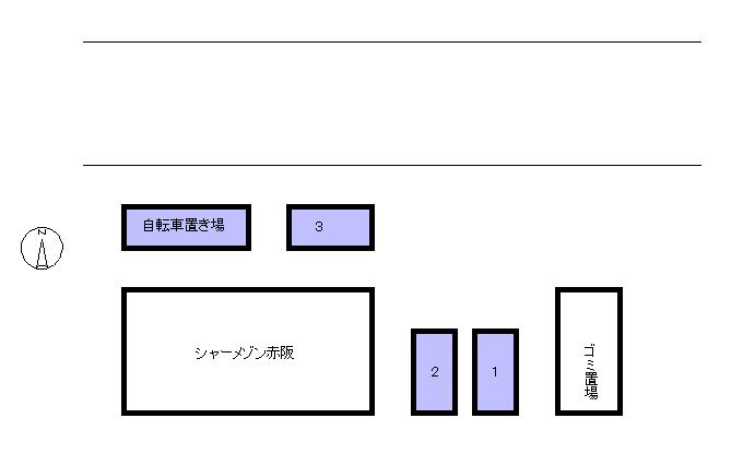 シャーメゾン豊中赤阪の駐車配置図