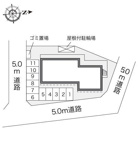 サンライズ鶴崎(23464)の駐車配置図