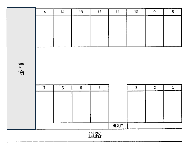 ラ・ポーズさくら通り駐車場の駐車配置図
