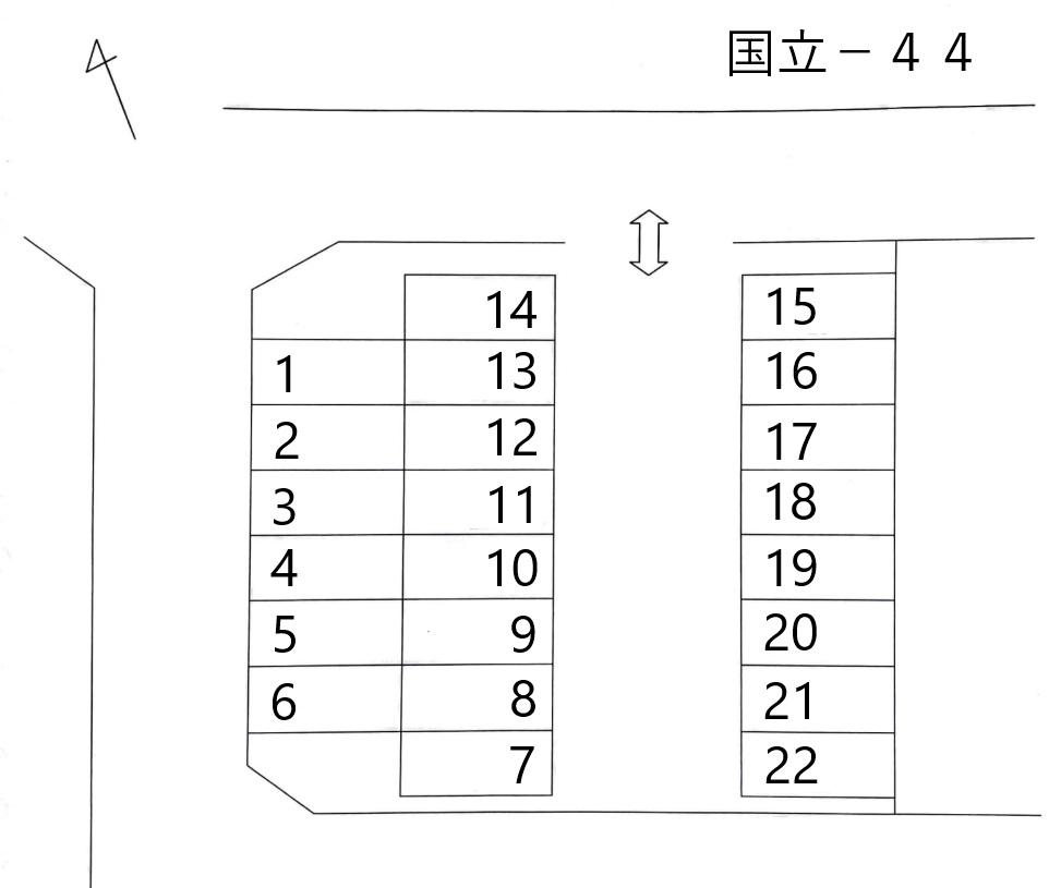 JA国立－４４の駐車配置図