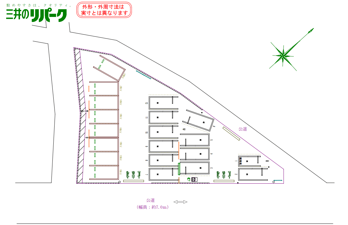 横浜戸塚町第１１の駐車配置図