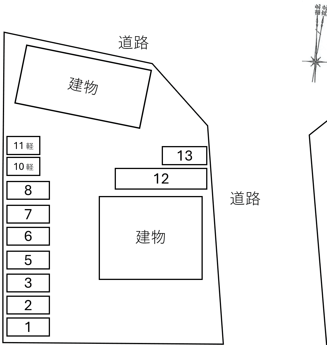 グレイスヒル　Ａの駐車配置図