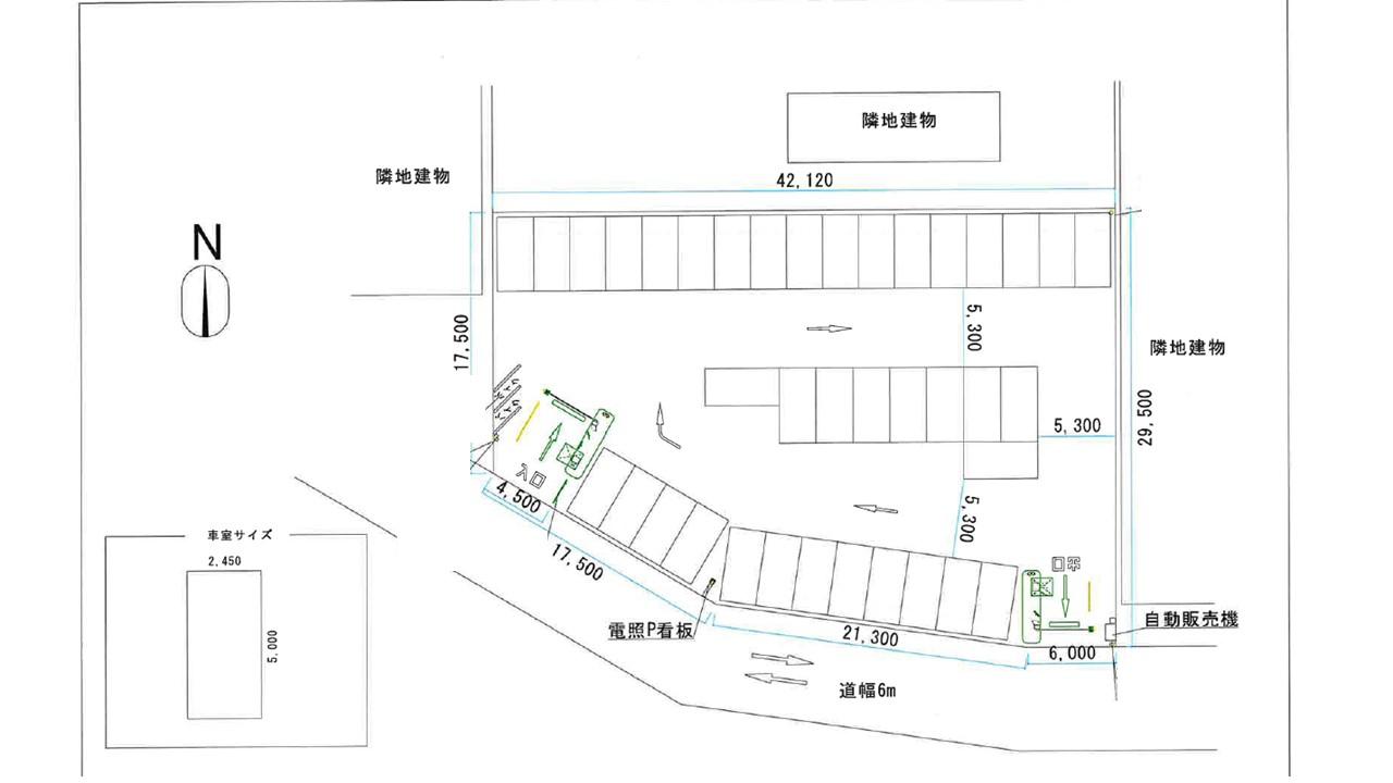 西区川口4丁目第1の駐車配置図
