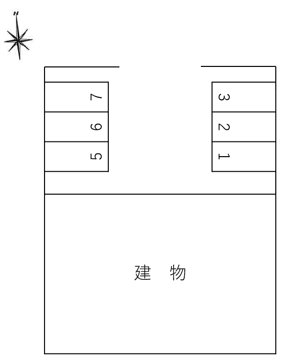 Ｐｌｕｓｓｕｍ Ｃｏｕｒｔ 北浦の駐車配置図