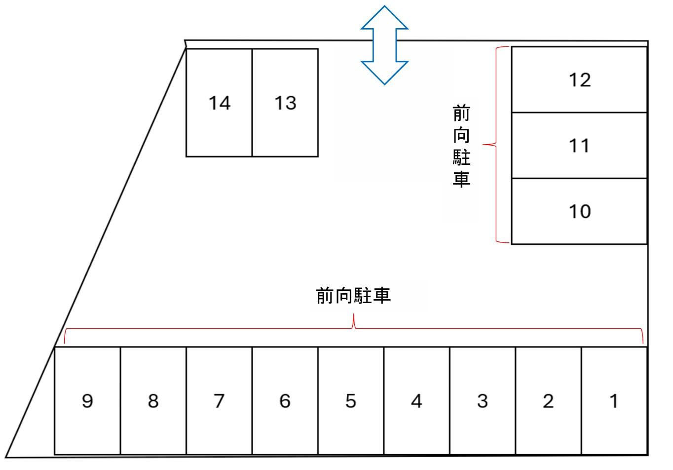 すずらん駐車場の駐車配置図
