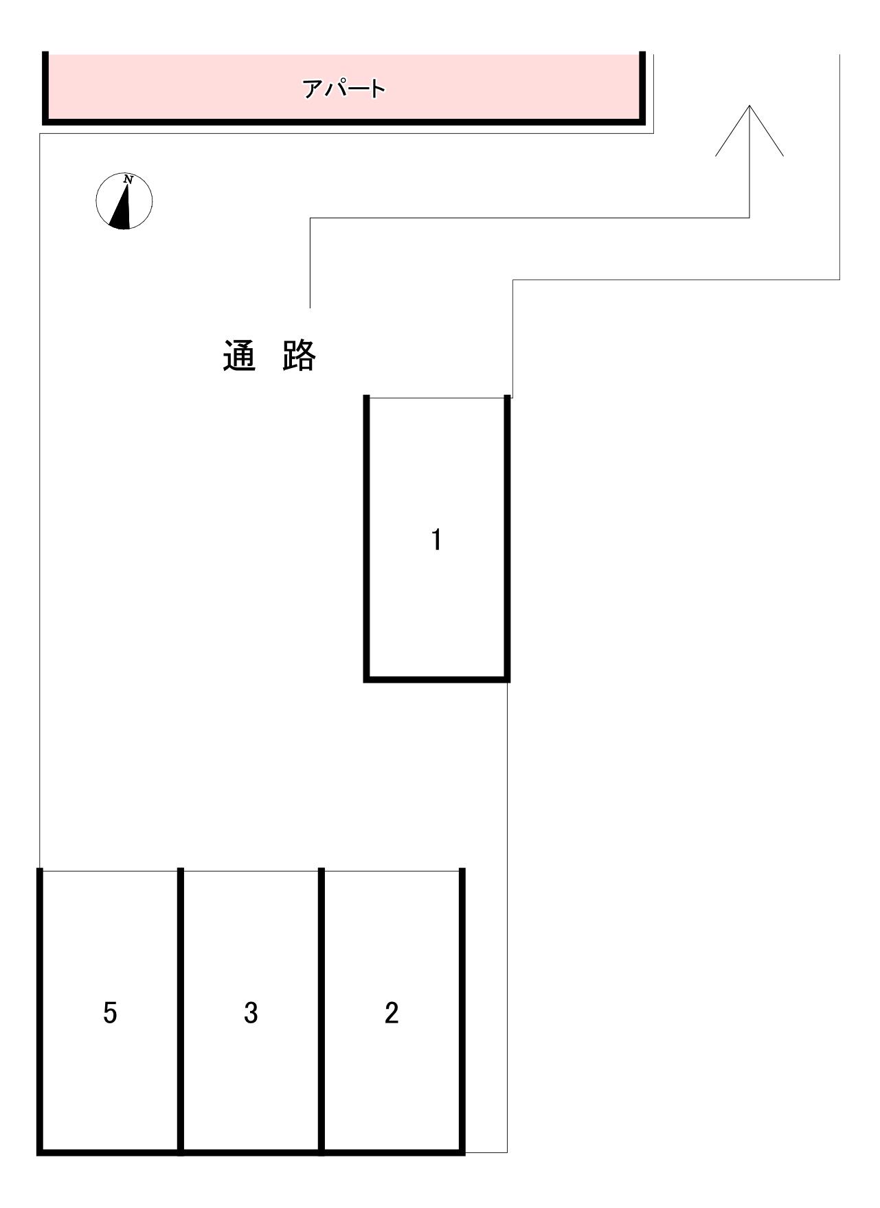 Ｔ様昭和町１６９－１月極駐車場の駐車配置図