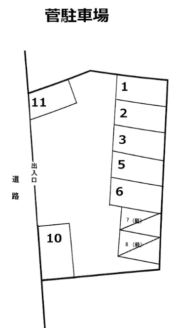 菅駐車場の駐車配置図