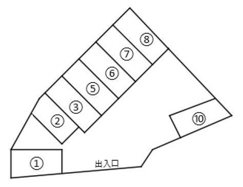 中尾駐車場の駐車配置図