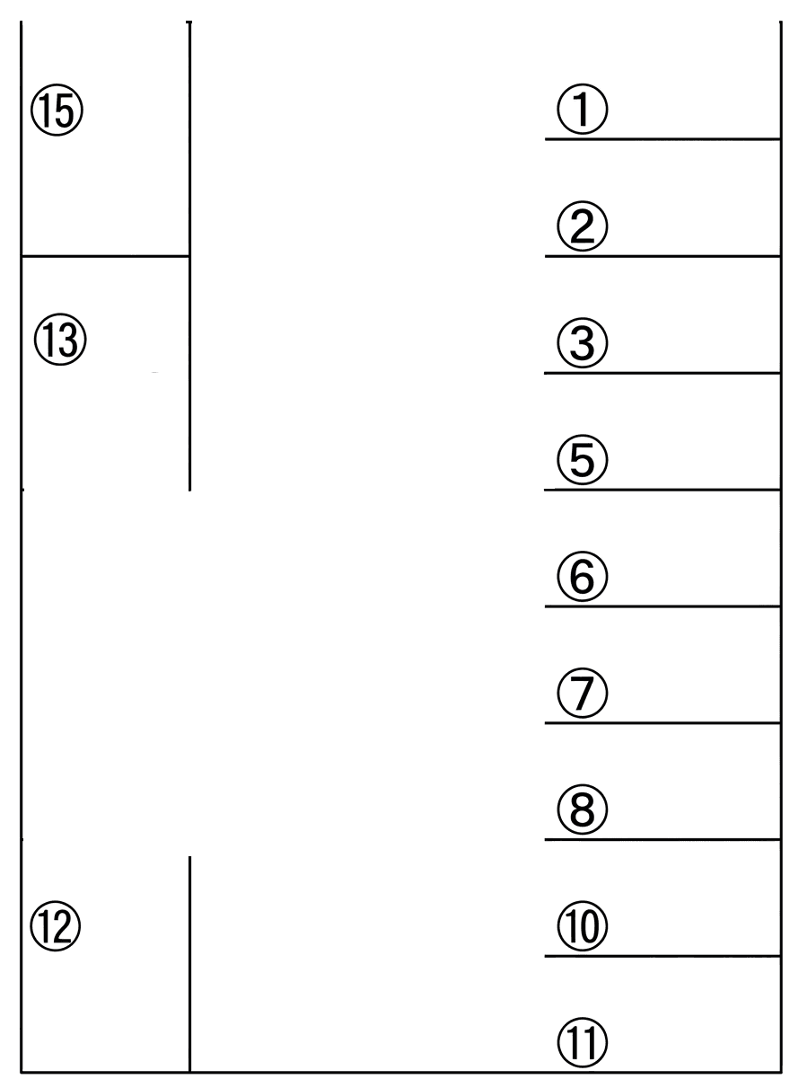 大曽根（ヒサゴ）パーキングの駐車配置図