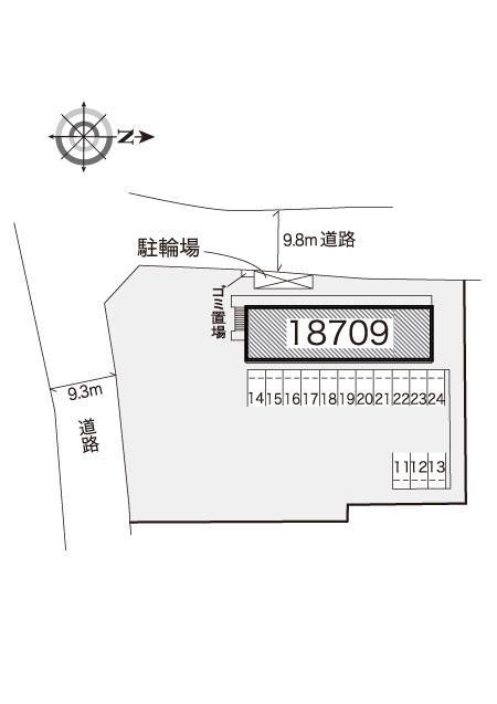 ソフィア　Ｂ(18709)の駐車配置図