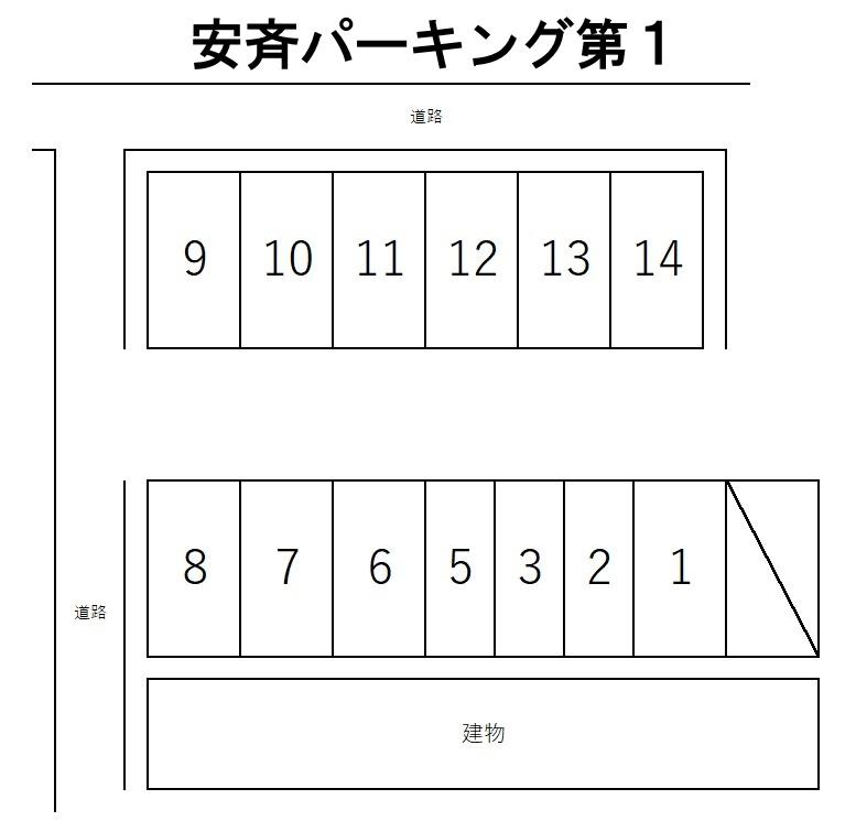 安斉パーキング第１の駐車配置図