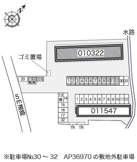 ポラール(10322)　敷地外駐車場の駐車配置図