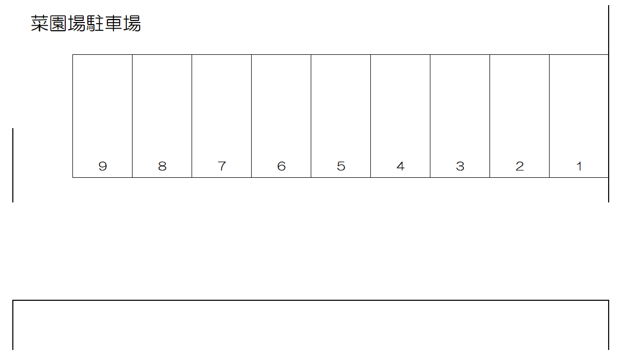 菜園場駐車場の駐車配置図