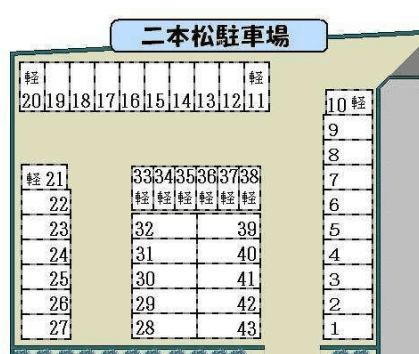 二本松駐車場の駐車配置図
