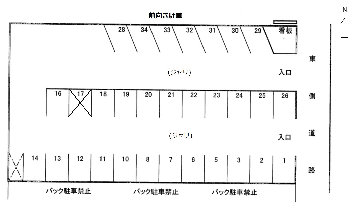 犬山-17の駐車配置図