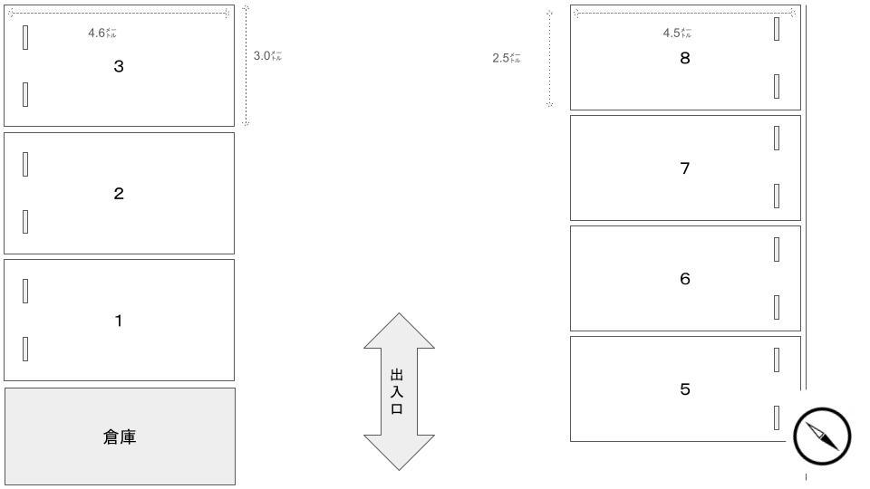 伊藤パーキングの駐車配置図