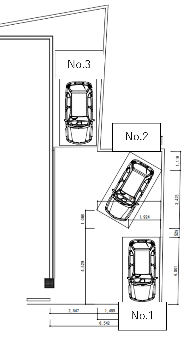 桜パークの駐車配置図