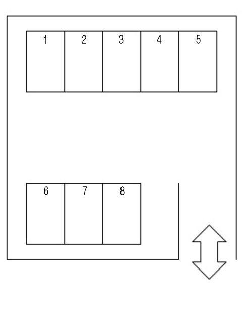 並木２丁目露木駐車場の駐車配置図