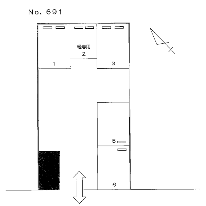 ６９１の駐車配置図