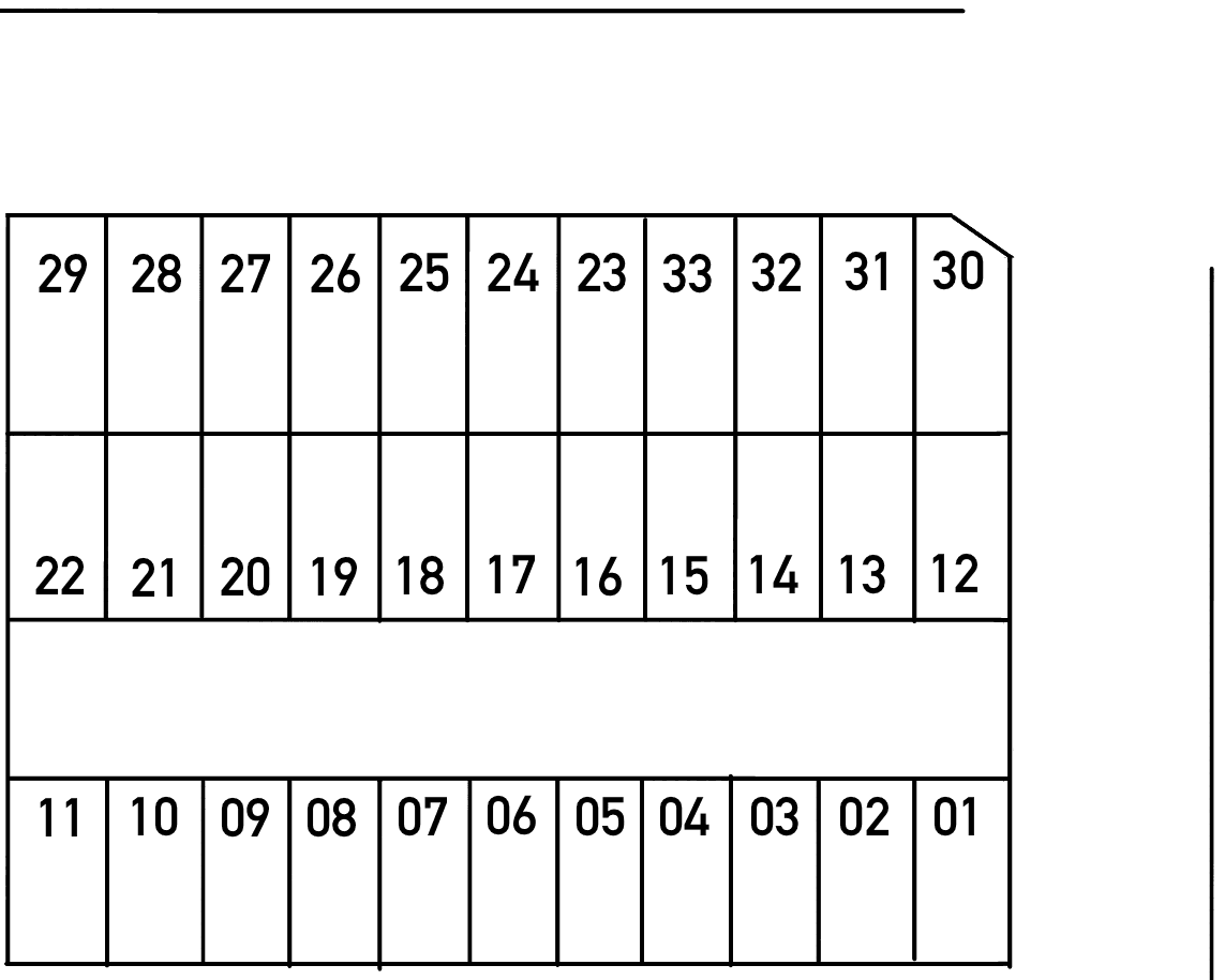 淵野辺本町２丁目駐車場の駐車配置図