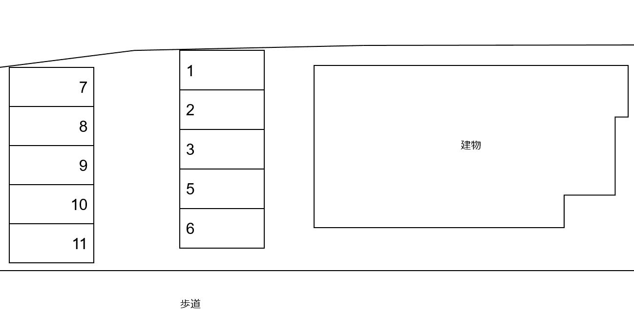 リーブル城南駐車場の駐車配置図