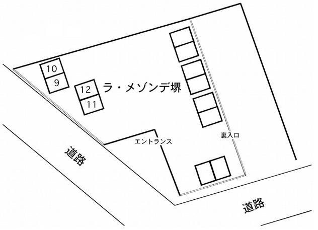 ラ・メゾンデ堺の駐車配置図
