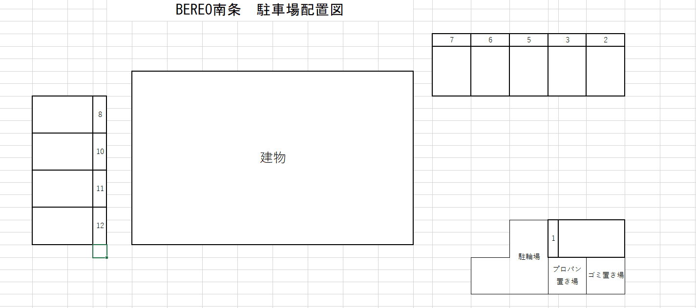 BEREO南条の駐車配置図