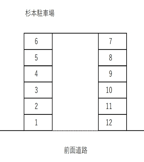 杉本駐車場の駐車配置図