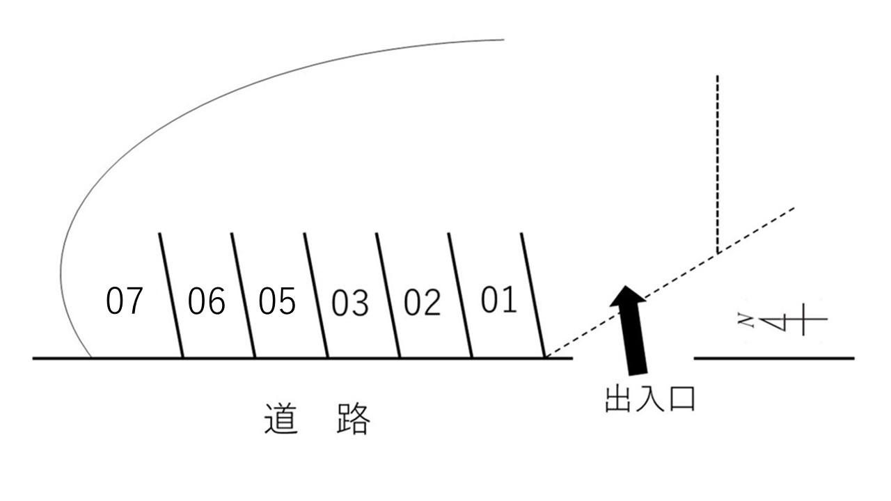 金明町72番地駐車場の駐車配置図
