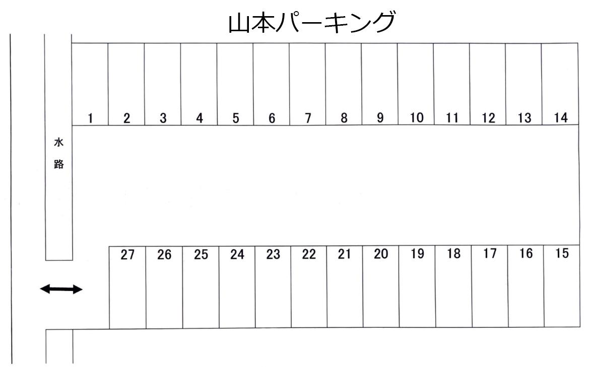 山本パーキングの駐車配置図
