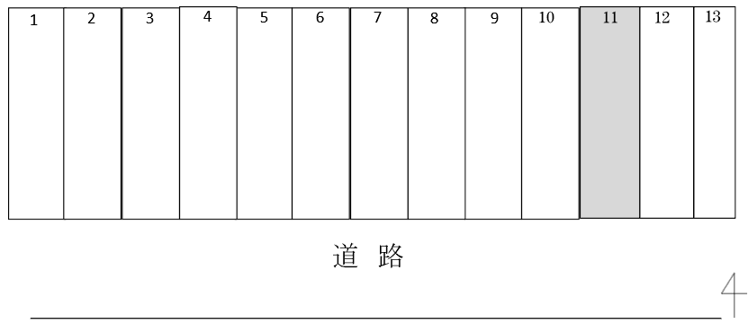 208駐車場の駐車配置図