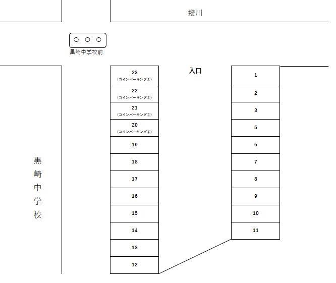西鳴水２丁目林パーキングの駐車配置図