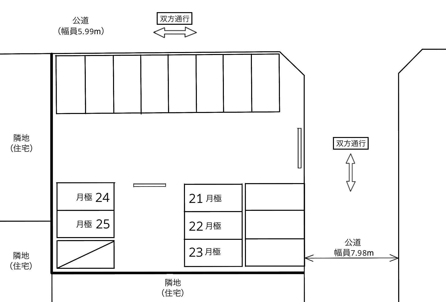 名古屋大杉２丁目第２の駐車配置図
