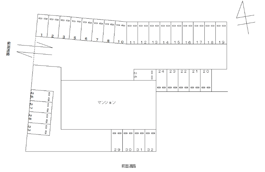 FKクレスト１駐車場の駐車配置図