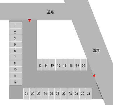 吉田町駐車場の駐車配置図