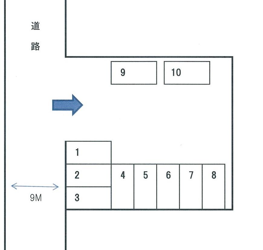 松井駐車場の駐車配置図