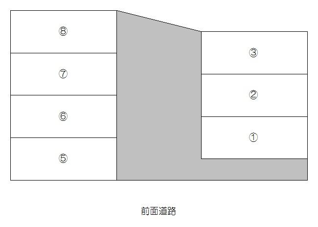 万代さくらガレージの駐車配置図