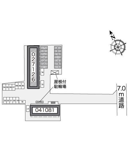 オリーブの木(27126)の駐車配置図