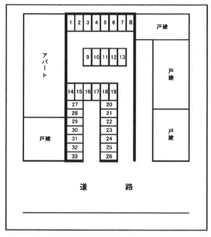 榎本南駐車場の駐車配置図