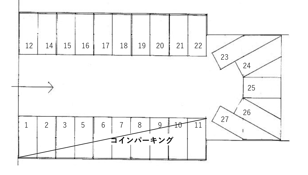 ユーユーガレージＮＯ、１の駐車配置図