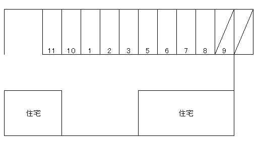 佐々木駐車場の駐車配置図