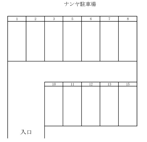 ナンヤ駐車場の駐車配置図
