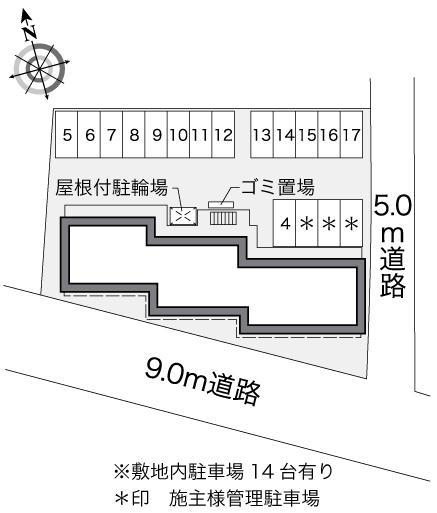 ハイベリー(26697)の駐車配置図